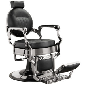 BARBER CHAIR BENZ BLACK-SILVER