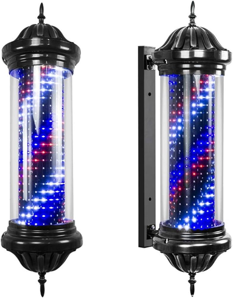 BARBER POLE ROTATING LIGHT LED
