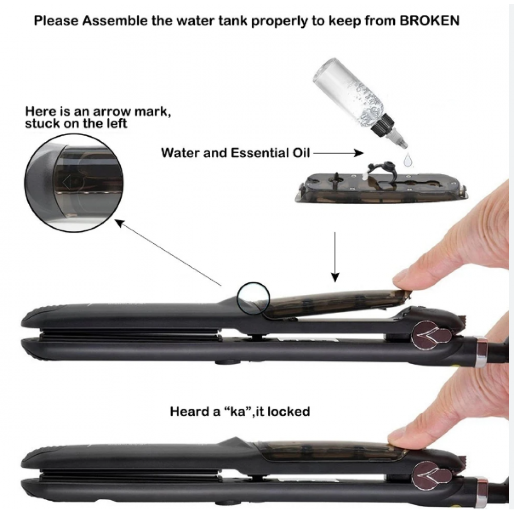 Professional Hair Salon Steam Styler Ισιωτική Μαλλιών με Ατμό 50W - Image 2