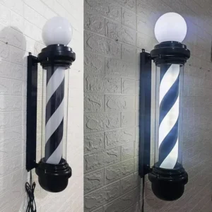 BLACK/WHITE BARBER POLE ΛΑΜΠΑ