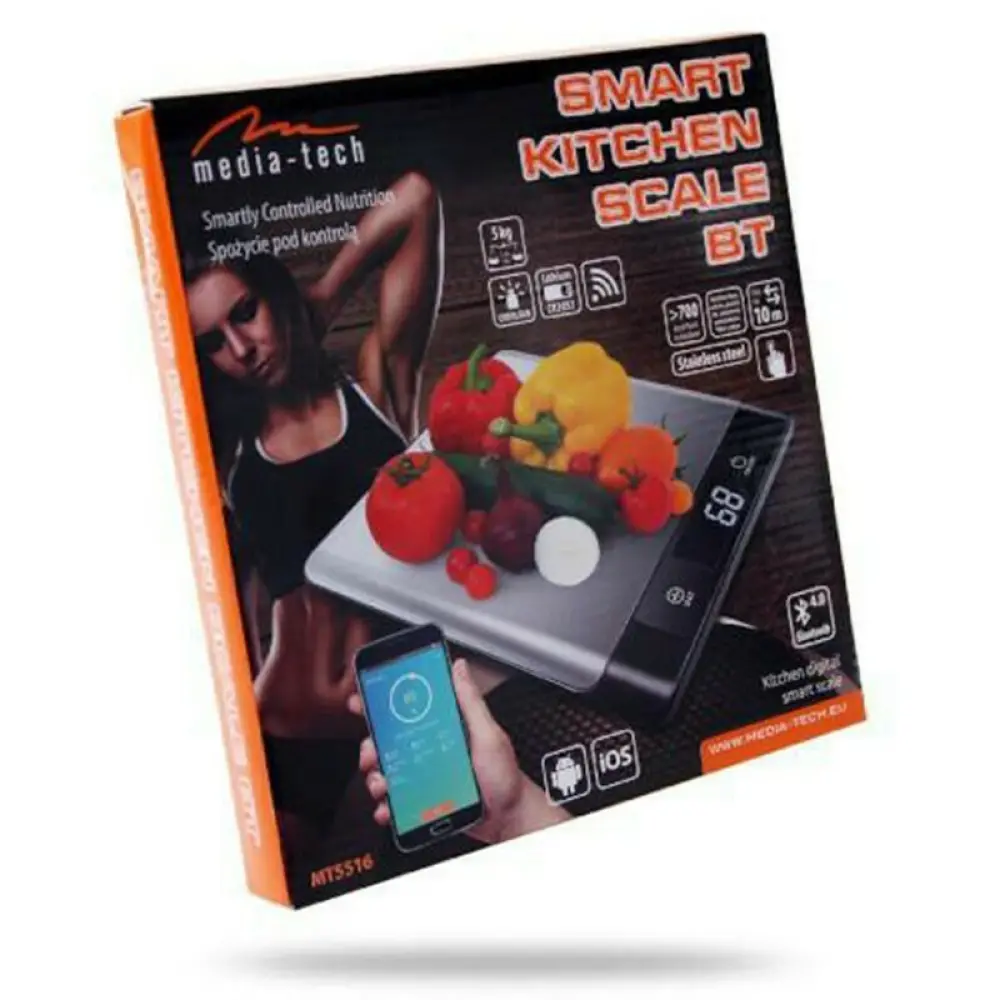 Ψηφιακή Ζυγαριά Κουζίνας Media-Tech MT5516 Bluetooth με Υπολογισμό Θρεπτικών Συστατικών - Image 2
