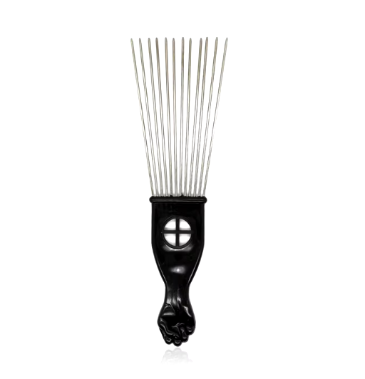 ΜΕΤΑΛΛΙΚΗ ΧΤΕΝΑ ΑΦΡΟ - WIDE TEETH AFRO COMB - Image 6