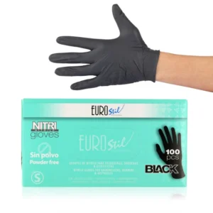 Eurostil Γάντια Νιτριλίου Medium Μαύρα 100 Τεμ.