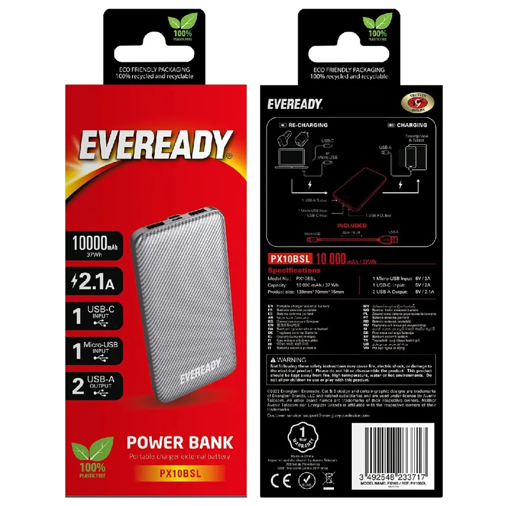 Power Bank Energizer Eveready Mini 10000mAh - Image 3